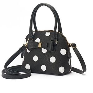 Adorable polka dot mini dome handbag!