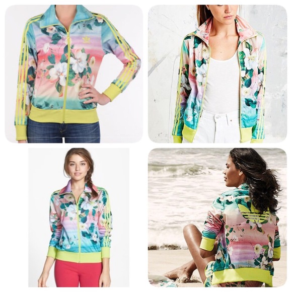 FLORALINA NEW ADIDAS WOMEN FARM TRACK JACKET - Picture 4 of 4