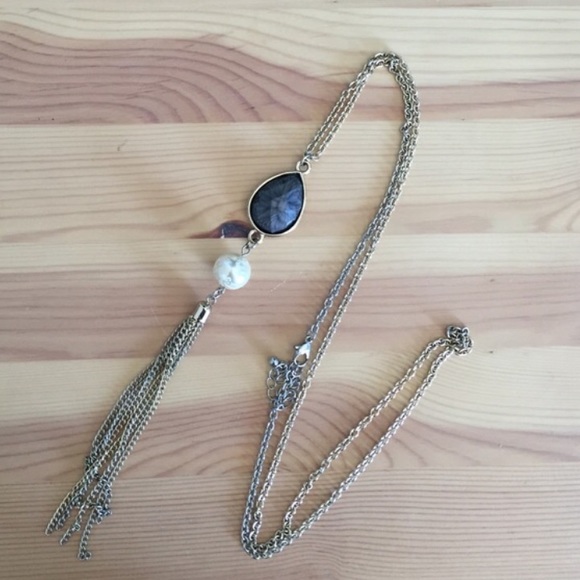 delicate tassel necklace