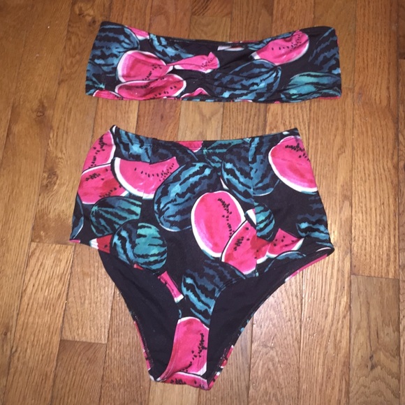 AA high waisted bottoms and bandeau top!
