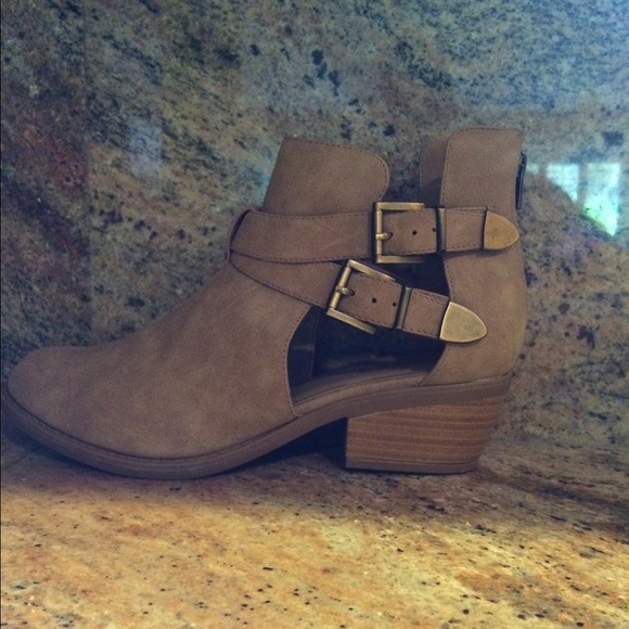 Tan booties