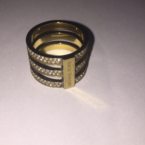 Michael Kors Pavé Gold-Tone Ring