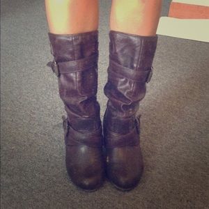 Nine West Brown mid-calf boots!