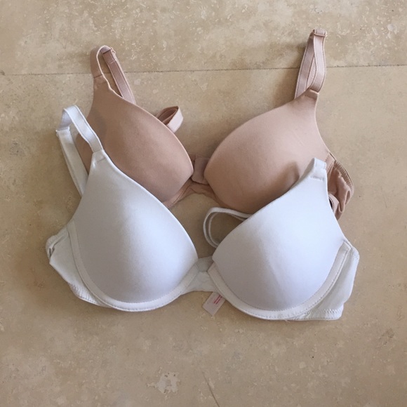 two 34A push-up bras