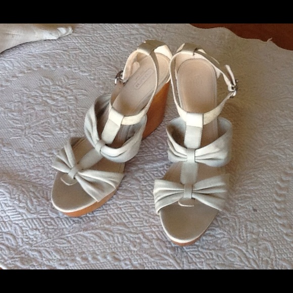 Coach Platform Wedge Sandals size 10