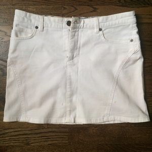Burberry white jean skirt