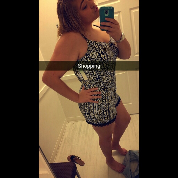 Tribal print romper