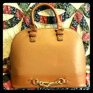 Brown faux leather purse