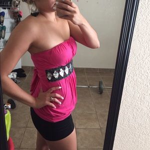 Pink, Fuchsia Sequin Cute Top 💖