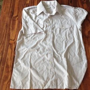 Christian Dior men's checkered button up shirt