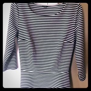 Ann Taylor Striped Peplum size 12