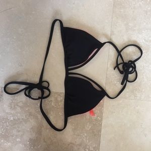 black swim top