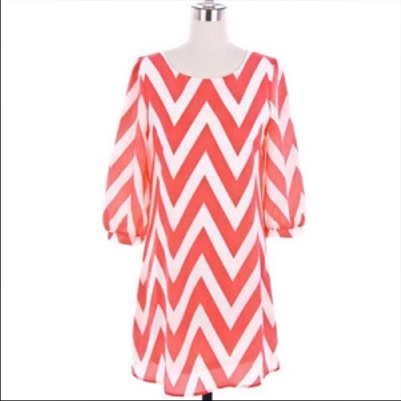 Apricot Lane Dresses Trendy Red White Chevron Dress Poshmark