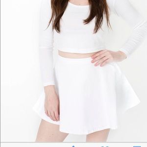 American apperal White denim circle skirt