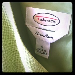 Talbots linen dress (lime green)