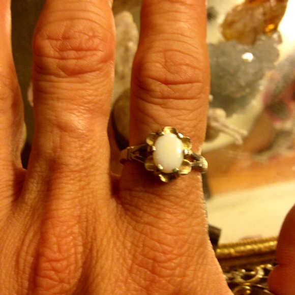 Jewelry - Vintage GF Sterling Opal Ring 6.5