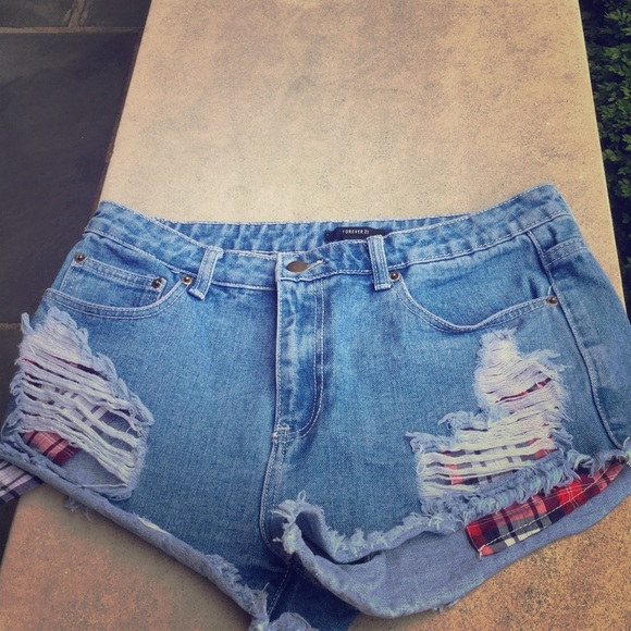 High waisted Forever 21 festival shorts