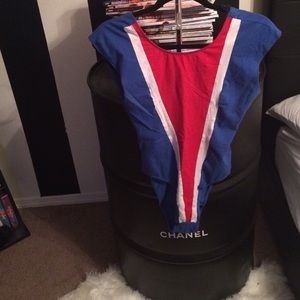 Red, White & Blue American Apparel Bodysuit