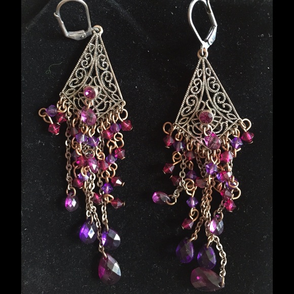 Beaded candle earrings.