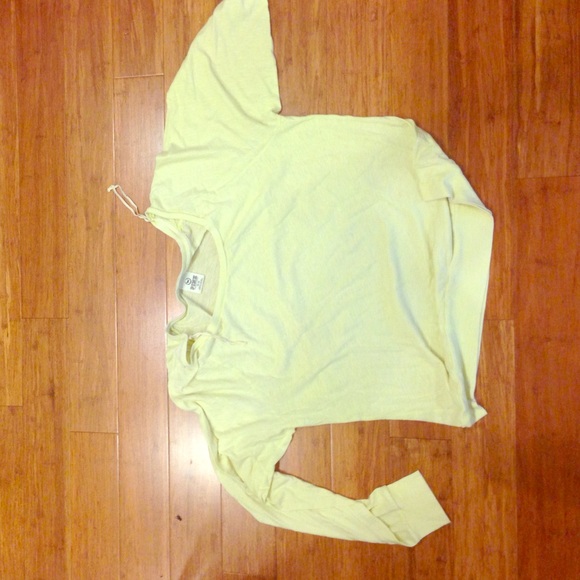 PINK Neon Green Long-Sleeved Top