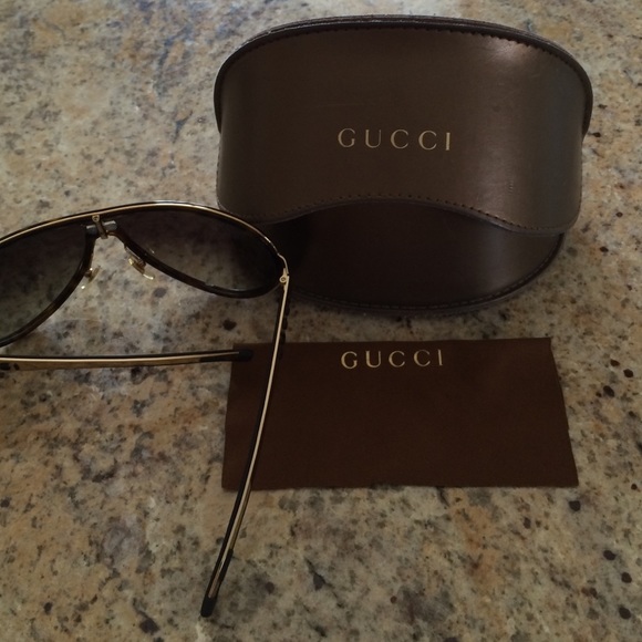 Gucci sunglasses Havana Gold Aviator main image 4