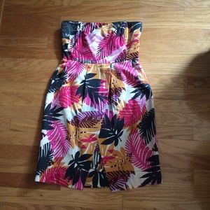 BR floral strapless dress
