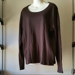 Brown Long Sleeve Top