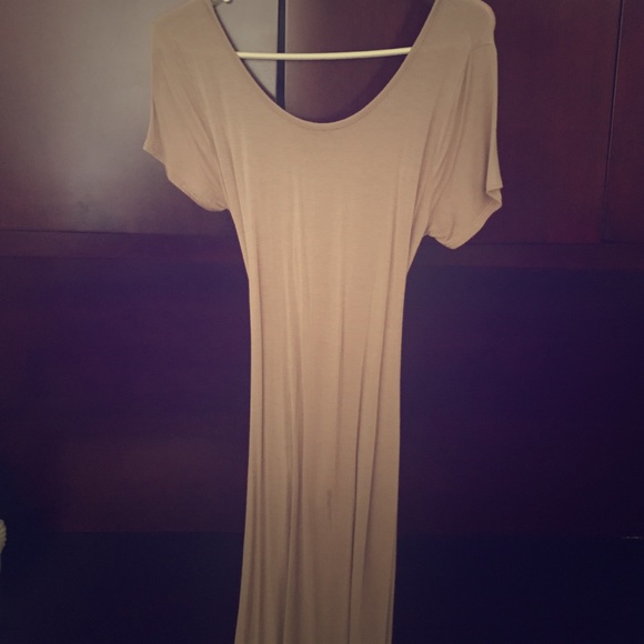 High low nude dress