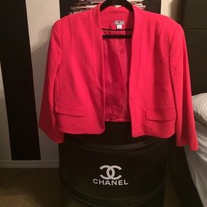 Bright Pink Cropped Blazer