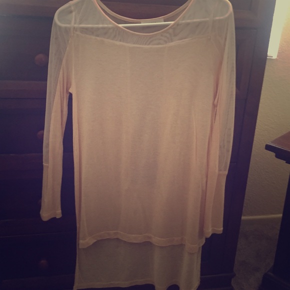 Sheer nude blouse