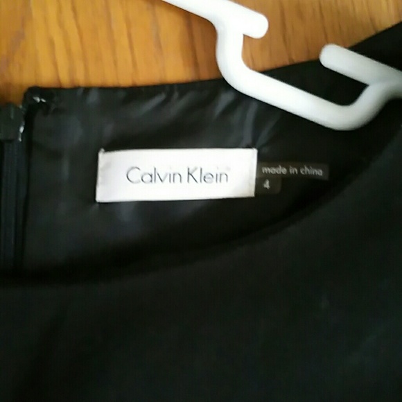 Tan and black Calvin Klein sheath dress size 4 - Picture 2 of 3