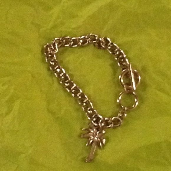 Silver charm bracelet with Palm tree charm - Picture 3 of 3