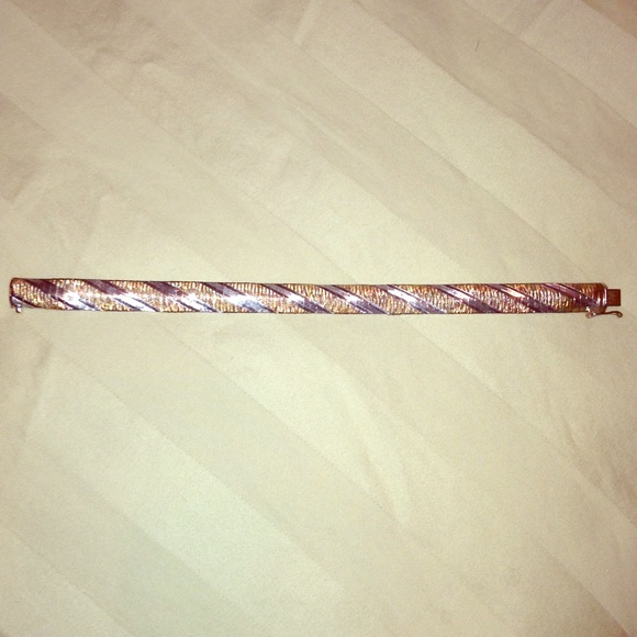 gold and silver bracelet