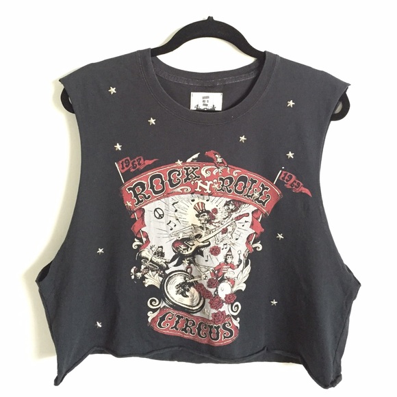 LF Tops - Rock 'N' Roll Circus Vintage Tee w/Star Studs