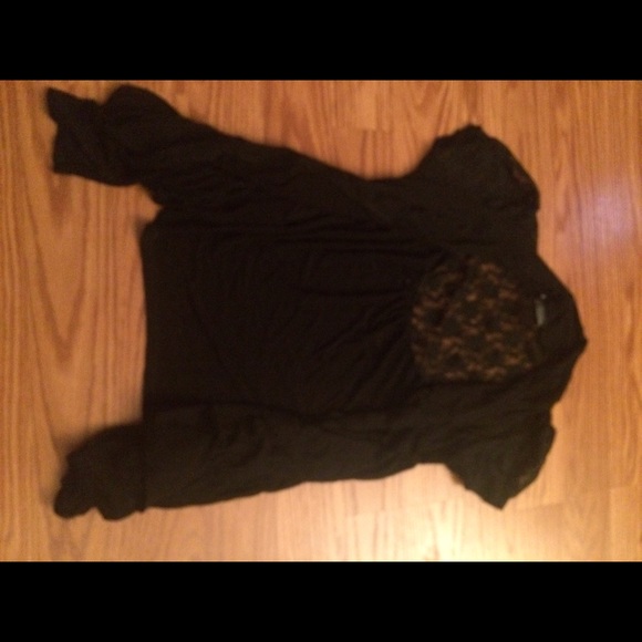 Black short sleeve cardigan