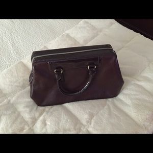 Brown Leather and Patent Leather Bag