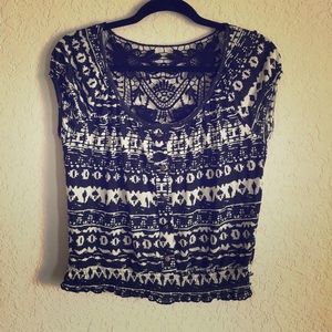 Tribal print Crop Top