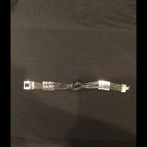 Black and silver knot bracelet
