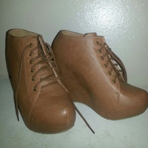 Platform Wedge Booties