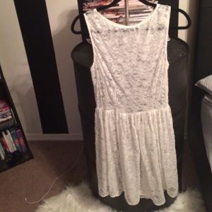 White Lace Sleeveless American Apparel Dress