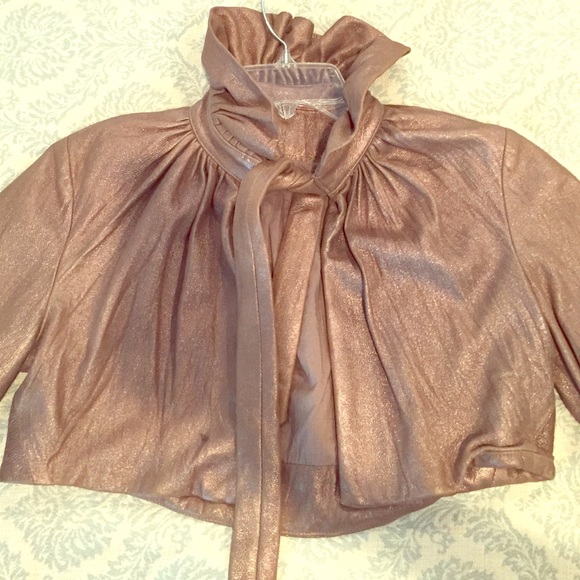 Mike & Chris Jackets & Blazers - Mike & Chris metallic leather cropped jacket S