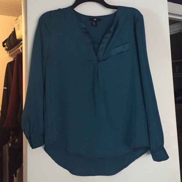 Silk blue blouse HM