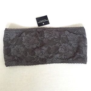 Brandy Melville Grey Lace Bandeau Sz Med