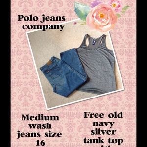 Polo Jeans CO. Saturday jeans w/ free old navy top