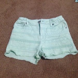 Mint green Jean shorts