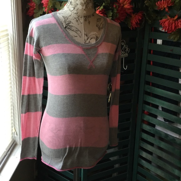 Pink & Grey Sweater