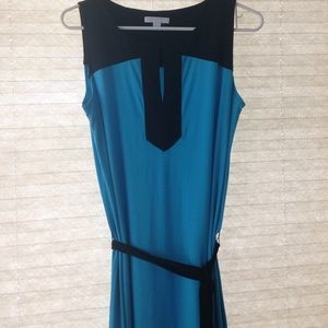 Blue & black long dress.