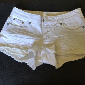 Forever 21 white denim shorts