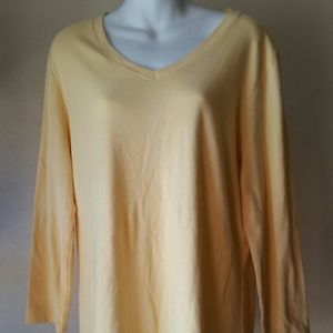 Yellow V-Neck Top