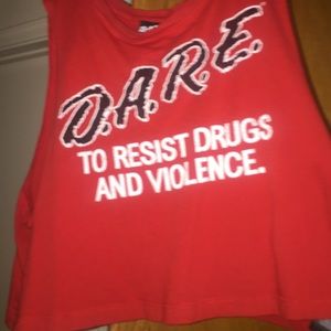 Muscle cropped tank top